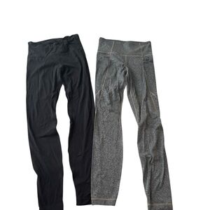 Lululemon and Athleta Black and Gray Leggings 2 pairs